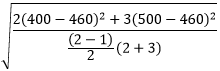 Weighted standard deviation of lines